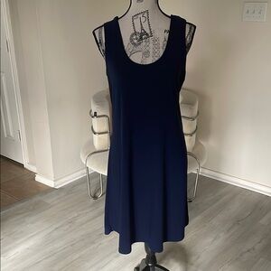 Spense Blue Sleeveless A-line Knee length Dress